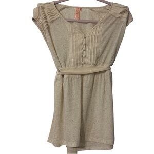 Prevett cinched waist linen blend tunic size M